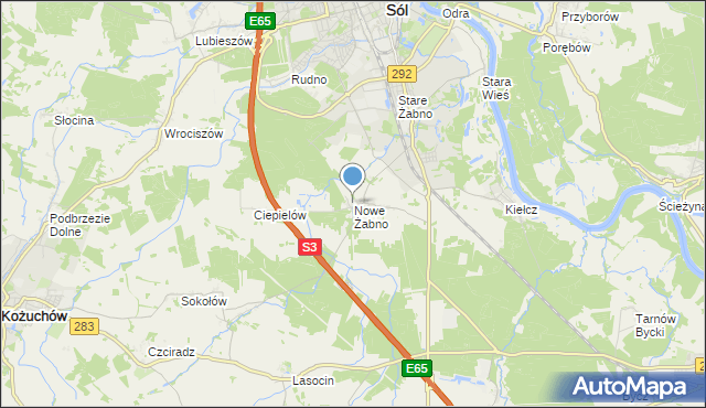 mapa Nowe Żabno, Nowe Żabno na mapie Targeo